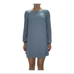 Scalloped detailed dress